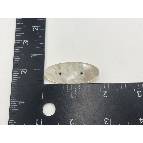 Antique Victorian MOP Mother Of Pearl Shell Brooch Pin Vintage Oval C Clasp - Picture 4 of 4
